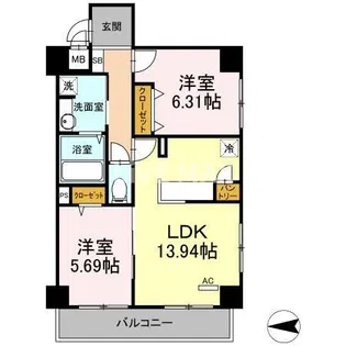 ホーリーホック【4階】の間取り