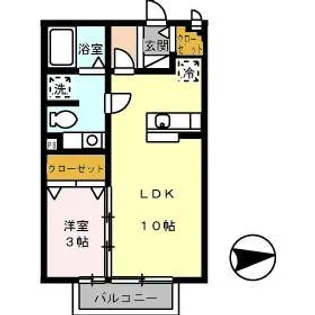 エスポワールあかさき【2階】の間取り