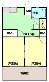 シティハイムがくえん【1階】の間取り