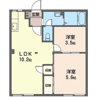 グリーンコーポ瀬田B【1階】の間取り