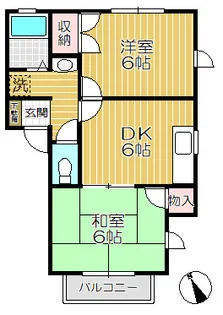 コーポ橋本【1階】の間取り