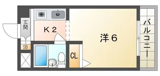 エクセレント忍ケ丘【6階】の間取り