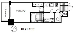 エスリードザ・ランドマーク神戸【2階】の間取り