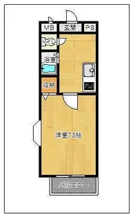 ホワイトシャトー大橋参番館【2階】の間取り