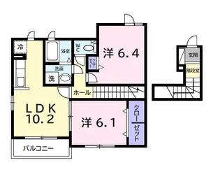 ライズアンドシャインII【2階】の間取り