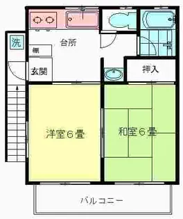 ハイツ ナカヤ【2階】の間取り
