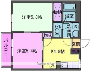 プラウド中野【2階】の間取り