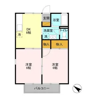 千葉県東金市東金【アパート】の間取り