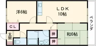 メゾンタキガワ【2階】の間取り
