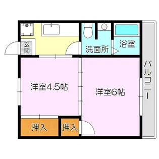 ヴィラナリー淡路【4階】の間取り