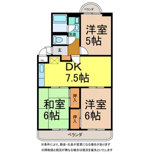 石川マンション1【3階】の間取り