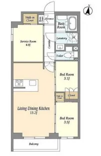 東京都練馬区中村3【マンション】の間取り