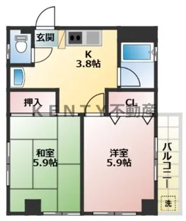 シーウインド大森【1階】の間取り