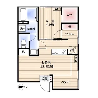 Elysion新中野【1階】の間取り