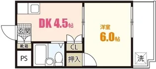 グレイス米田【4階】の間取り