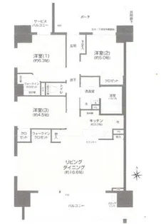 ヴィラーヌ高崎ステーシア【4階】の間取り