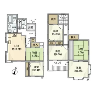 埼玉県所沢市大字下安松【一戸建】の間取り