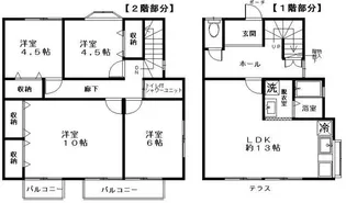東京都杉並区下高井戸4【一戸建】の間取り