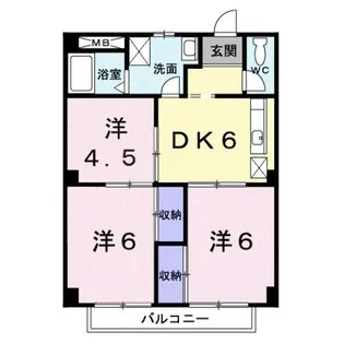 神奈川県小田原市中町3【アパート】の間取り