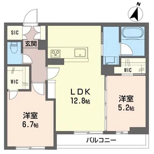 ベトン アジュール しょうわ【1階】の間取り