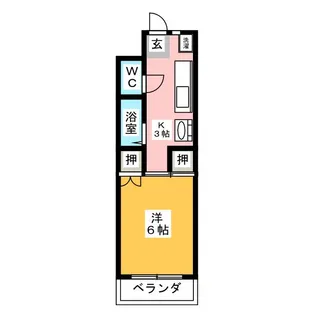 エグゼ杉谷【2階】の間取り