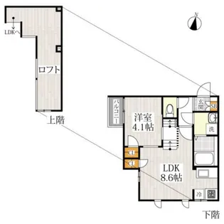 CB多布施クレッシェル【1階】の間取り