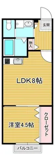 クレスト新田【1階】の間取り