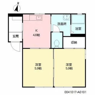 ポアソン日出【1階】の間取り