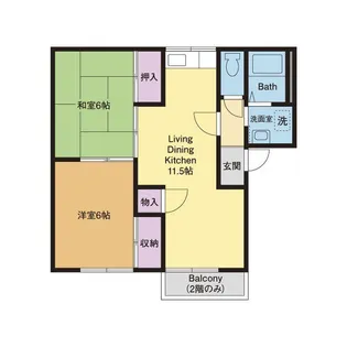 コーポ寺ヶ丘A【1階】の間取り