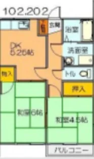 グリーンビュー和多田【2階】の間取り