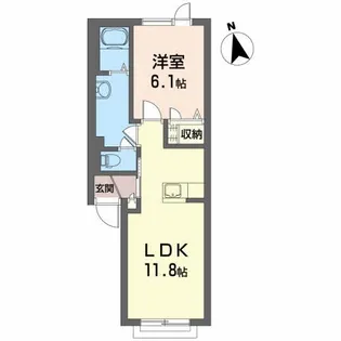 ラブリーハイツ【1階】の間取り