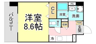 福岡県北九州市小倉北区三萩野1【マンション】の間取り