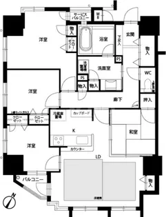アメックス赤坂門タワー【12階】の間取り