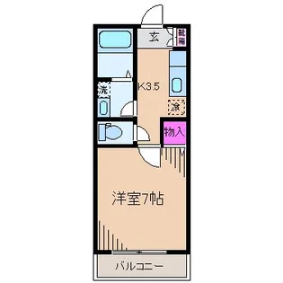 1Kの間取り画像