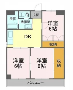 とどろきハイツ【4階】の間取り