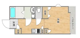 クレール谷町【4階】の間取り