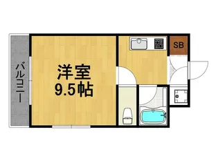 1Rの間取り画像