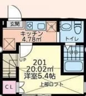 東京都多摩市貝取1【アパート】の間取り