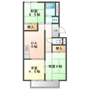 ホームマンションミシマ【2階】の間取り