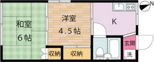 ポプラハイツ【1階】の間取り