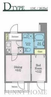 コルティーレ上北沢【3階】の間取り