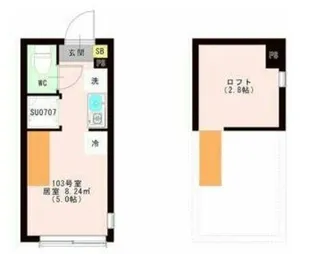 OTAS 代田橋【1階】の間取り