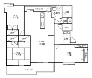 ビューティーライフ荒牧【1階】の間取り