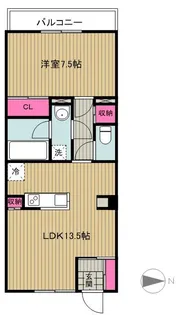 神奈川県川崎市高津区新作6【マンション】の間取り