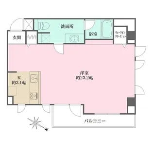 東京都新宿区南町【マンション】の間取り