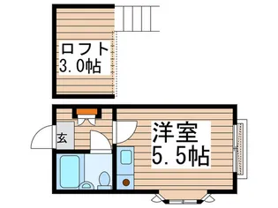 ル-テシア高砂B【2階】の間取り