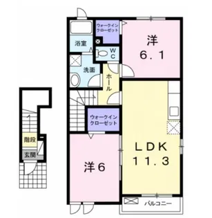 エース【2階】の間取り