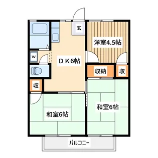 コーポ草木【2階】の間取り