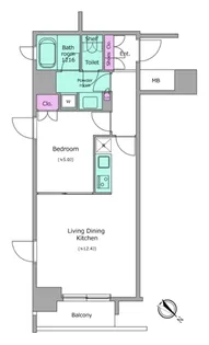 レジディア月島II【12階】の間取り