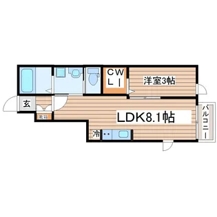 Mei八乙女【1階】の間取り